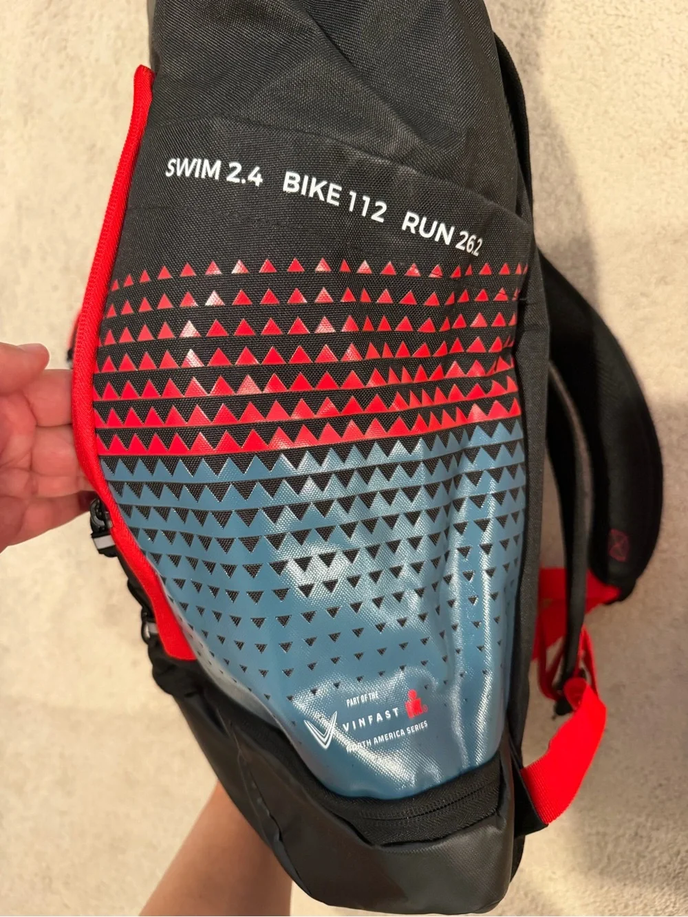 NWOT Ironman Wisconsin Black & Red Athletic Backpack